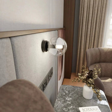 ROSSI 1-lichts wandlamp - Helder glas