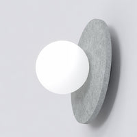 Calma wandlamp wit glas 1-lichts grijs