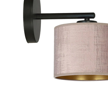 HILDE 1-lichts wandlamp - Roze fluweel