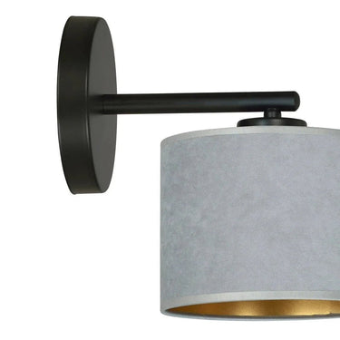 HILDE 1-lichts wandlamp - Grijs fluweel
