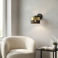 Lux wandlamp 1-lichts goud zwart