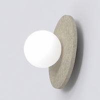 Calma wandlamp wit glas 1-lichts beige