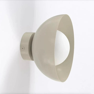BIBI 1-lichts wandlamp - Wit glas - Beige frame