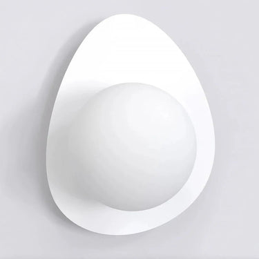 OVO 1-lichts wandlamp - Wit glas