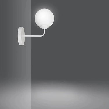 1-lichts wandlamp K1 Pregos – Wit