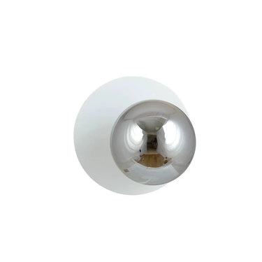 OSLO 1-lichts wandlamp - Smoked glas/wit