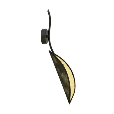LOTUS 1-lichts wandlamp - Zwart goud