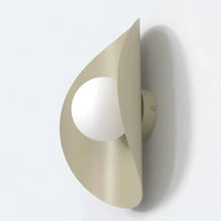 Emibig FIERO 1-lichts wandlamp - Mocha frame - Wit glas