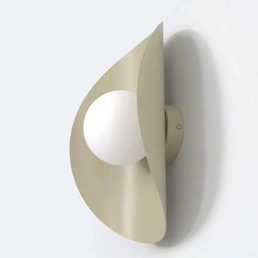 FIERO 1-lichts wandlamp - Mocha frame - Wit glas