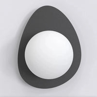 Emibig OVO 1-lichts wandlamp – zwart