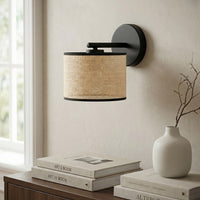 Eco wandlamp rotan 1-lichts naturel