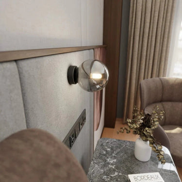 ROSSI 1-lichts wandlamp - Smoked glas