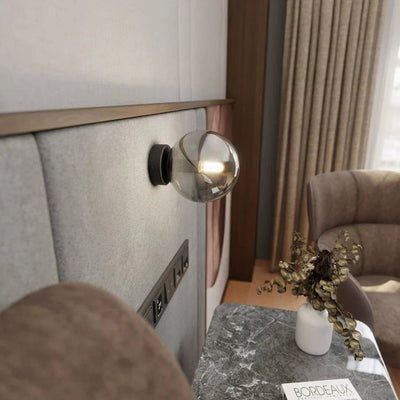 ROSSI 1-lichts wandlamp - Smoked glas