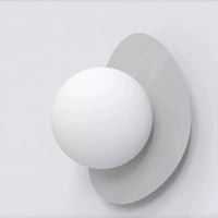 Emibig OVO 1-lichts wandlamp - Wit glas - Grijs frame - Mooier Thuis