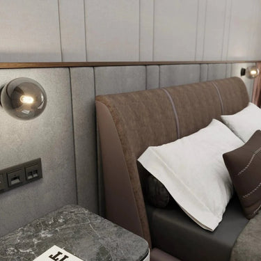 ROSSI 1-lichts wandlamp - Smoked glas
