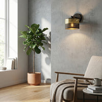 Lux wandlamp 1-lichts goud zwart