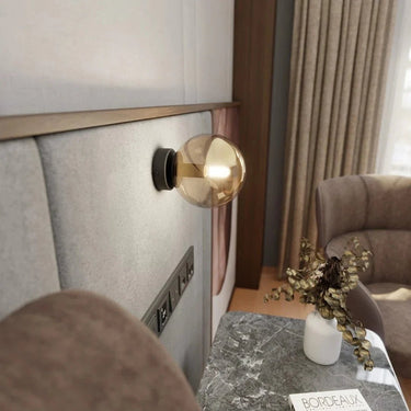 ROSSI 1-lichts wandlamp - Amber glas