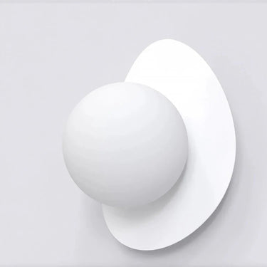 OVO 1-lichts wandlamp - Wit glas