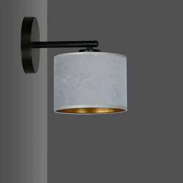 HILDE 1-lichts wandlamp - Grijs fluweel