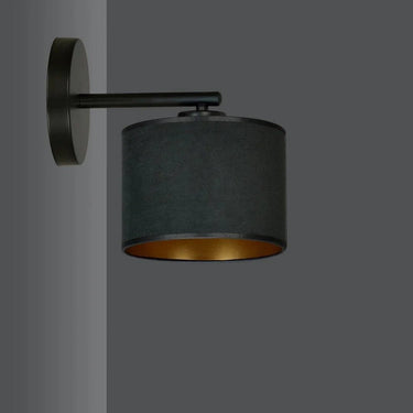 HILDE 1-lichts wandlamp - Zwart fluweel