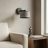 Eco wandlamp textiel 1-lichts grijs