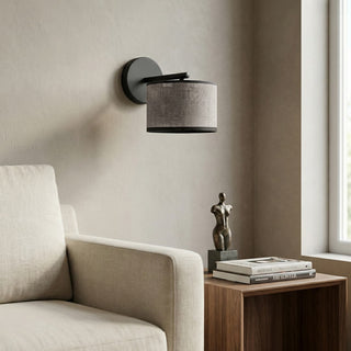 Eco wandlamp textiel 1-lichts grijs