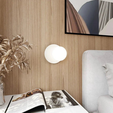 OSLO 1-lichts wandlamp - Wit glas