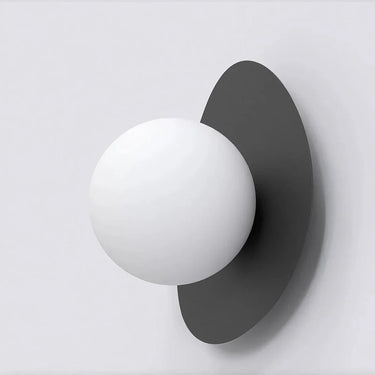 OVO 1-lichts wandlamp – zwart