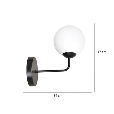 1-lichts wandlamp K1 Pregos – Wit