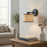 Eco wandlamp rotan 1-lichts naturel - 20 cm breed