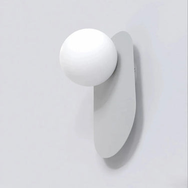 VIVA 1-lichts wandlamp - Wit glas - Grijs frame
