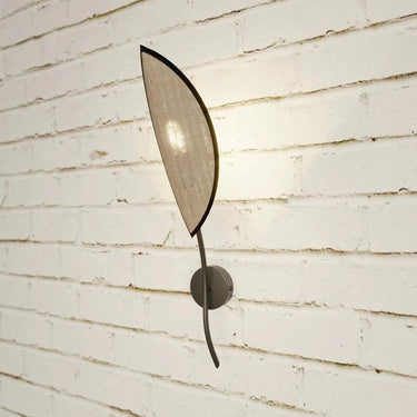 LOTUS 1-lichts wandlamp - Zwart rotan