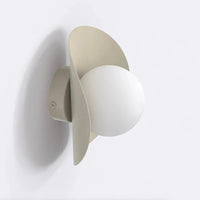 Emibig FIERO 1-lichts wandlamp - Wit glas - Beige frame - Mooier Thuis