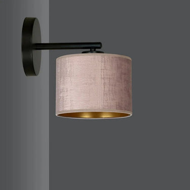 HILDE 1-lichts wandlamp - Roze fluweel