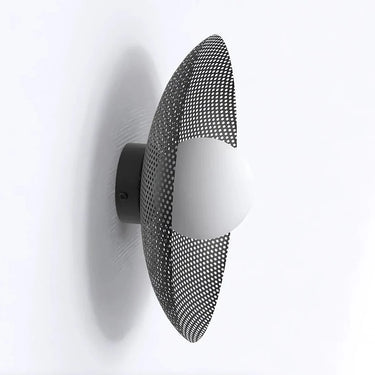 VIBEZ 1-lichts wandlamp - Zwart geperforeerd frame