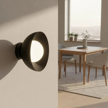 BIBI 1-lichts wandlamp – zwart