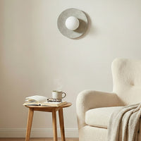 Calma wandlamp wit glas 1-lichts grijs