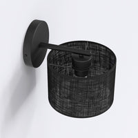 Eco wandlamp textiel 1-lichts zwart