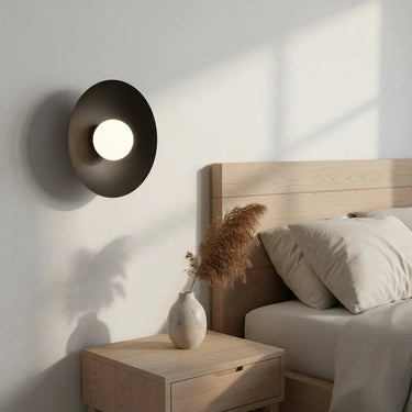 INSPO 1-lichts wandlamp - Zwart frame - Wit