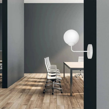 1-lichts wandlamp K1 Pregos – Wit