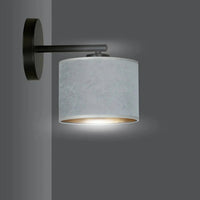 HILDE 1-lichts wandlamp - Grijs fluweel - afbeelding 2