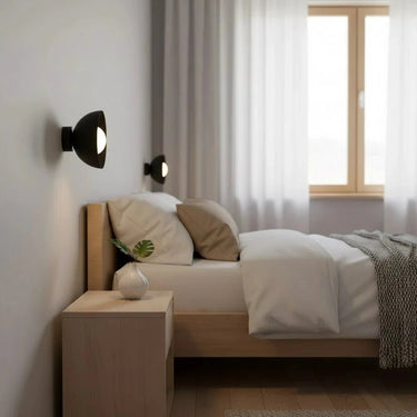 BIBI 1-lichts wandlamp – zwart