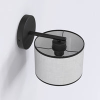 Eco wandlamp textiel 1-lichts grijs