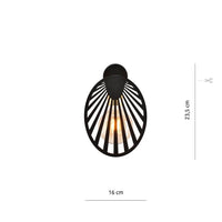 TALIA 1-lichts wandlamp - Zwart goud - afbeelding 2
