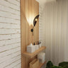 LOTUS 1-lichts wandlamp - Zwart goud - sfeervol in een Modern interieur