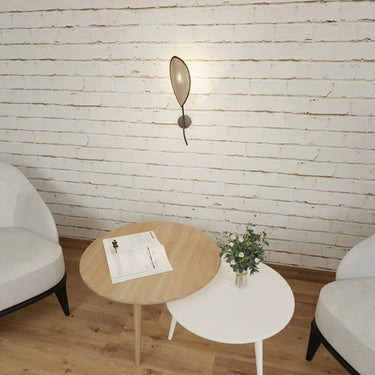LOTUS 1-lichts wandlamp - Zwart rotan