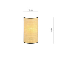 ASTON 1-lichts wandlamp - Rotan kap - afbeelding 2