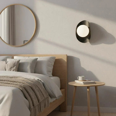 FIERO 1-lichts wandlamp - Zwart wit