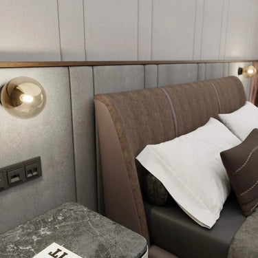 ROSSI 1-lichts wandlamp - Amber glas