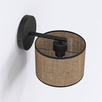 Eco wandlamp textiel 1-lichts bruin